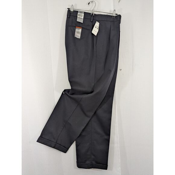 NWT@$85! DOCKERS! SLATE GRAY 100% COTTON  PLEAT FRONT/CUFF CHINO PANTS! SZ 38x32 - Picture 2 of 11
